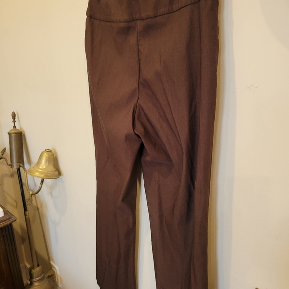 DenverHayes Classic Pull On Stretch Pants Chocolate Brown M - Picture 6 of 9